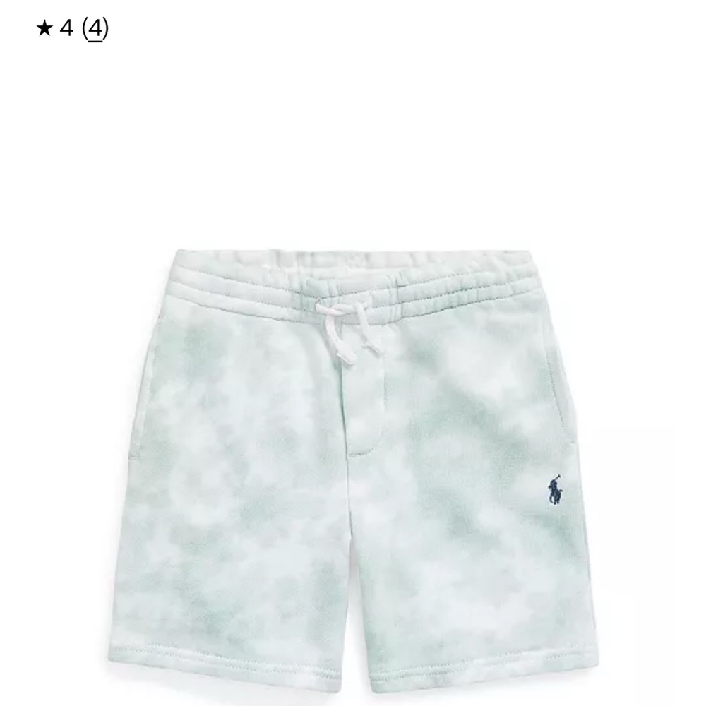 NWT Polo Ralph Lauren Faded Mint Tie Die Shorts Boys Size 6 With Pockets